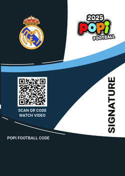 کارت پوپی فوتبال زین‌الدین زیدان 2025 - سری امضا شده