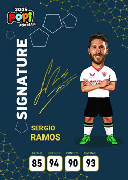 کارت پوپی فوتبال سرخیو راموس 2025 - سری امضا شده