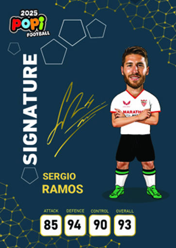 کارت پوپی فوتبال سرخیو راموس 2025 - سری امضا شده
