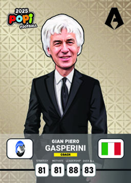کارت پوپی فوتبال جان پیرو گاسپرینی 2025 - سری مربی