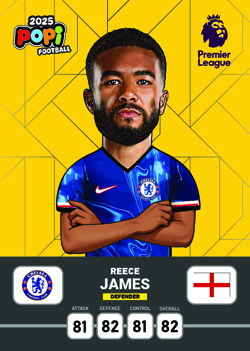 کارت پوپی فوتبال ریس جیمز 2025 - سری بیسیک