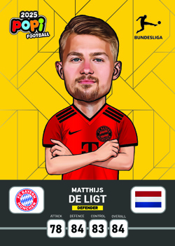 کارت پوپی فوتبال ماتیاس دلیخت 2025 - سری بیسیک