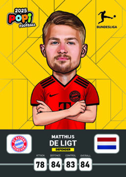 کارت پوپی فوتبال ماتیاس دلیخت 2025 - سری بیسیک