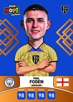 کارت پوپی فوتبال فیل فودن 2025 - سری توتی
