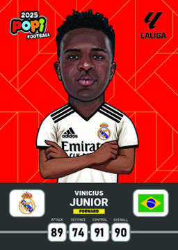 کارت پوپی فوتبال وینیسیوس جونیور 2025 - سری توتی