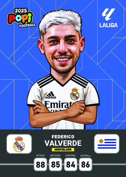 کارت پوپی فوتبال فدریکو والورده 2025 - سری بیسیک