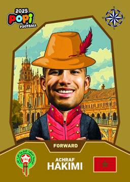 کارت پوپی فوتبال اشرف حکیمی 2025 - سری رویال