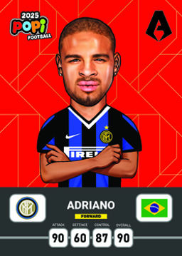 کارت پوپی فوتبال آدریانو 2025 - سری بیسیک
