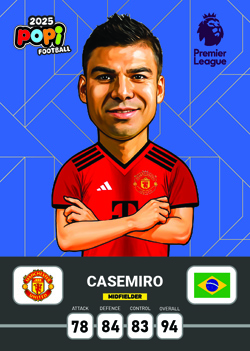 کارت پوپی فوتبال کاسمیرو 2025 - سری بیسیک