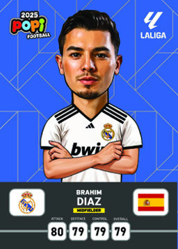 کارت پوپی فوتبال براهیم دیاز 2025 - سری بیسیک