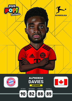 کارت پوپی فوتبال آلفونسو دیویس 2025 - سری بیسیک