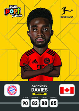 کارت پوپی فوتبال آلفونسو دیویس 2025 - سری بیسیک