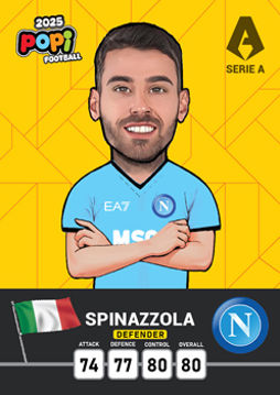 کارت پوپی فوتبال spinazzola 2025 - سری بیسیک
