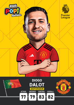 کارت پوپی فوتبال diogo dalot 2025 - سری بیسیک