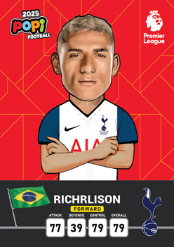 کارت پوپی فوتبال richarlison 2025 - سری بیسیک