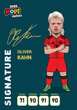 کارت پوپی فوتبال oliver kahn 2025 - سری امضا