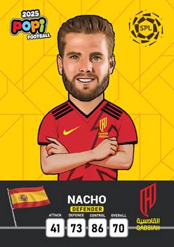 کارت پوپی فوتبال nacho 2025 - سری بیسیک
