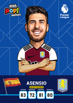 کارت پوپی فوتبال asensio 2025 - سری بیسیک