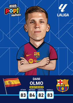 کارت پوپی فوتبال dani olmo 2025 - سری بیسیک