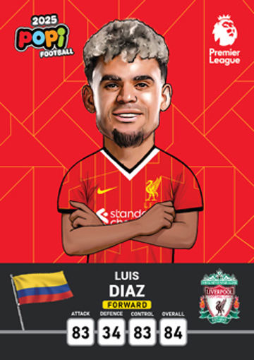 کارت پوپی فوتبال luis diaz 2025 - سری بیسیک