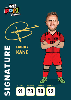کارت پوپی فوتبال harry kane 2025 - سری امضا