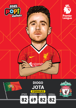 کارت پوپی فوتبال diogo jota 2025 - سری بیسیک